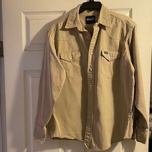 Wrangler Men's Beige Lightweight Shirt Jacket